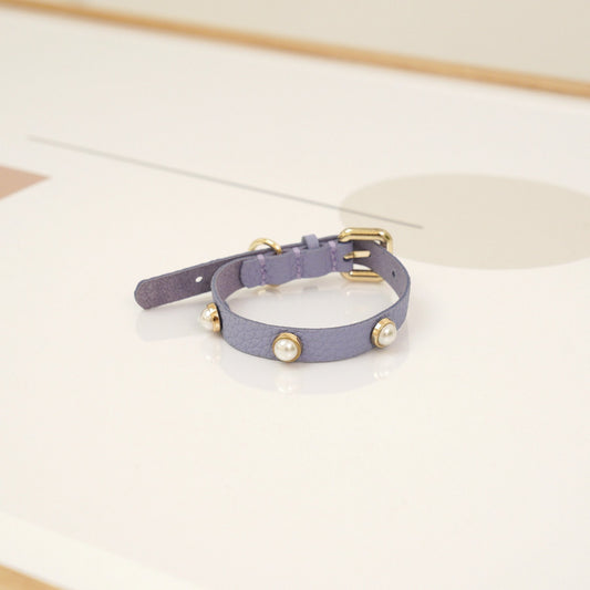 ※予約販売【maison de miu】 Soft Pearl Collar(Violet)