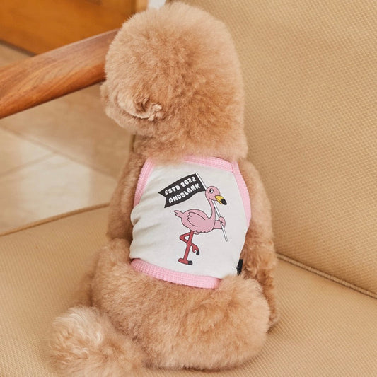 ※予約販売【andblank】waikiki flamingo crop top