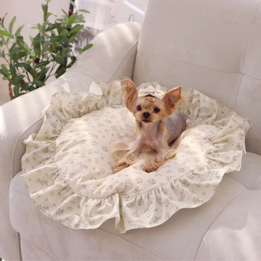 ※予約販売【GET BACK】Goose mat flower blanket(Cream latte)
