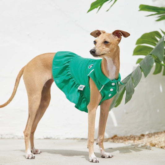 ※予約販売【MOI ET LE CHIEN】イニシャルワッペン付きデイリーPKワンピース（グリーン）
