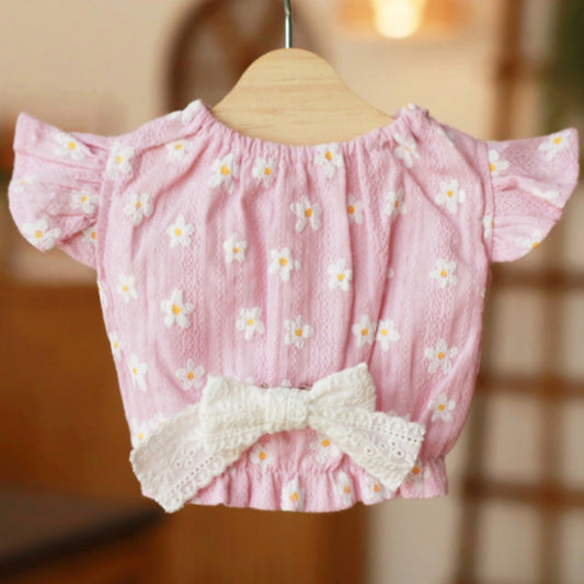 ※予約販売【bezibebi】 floral fairy blouse（ピンク）