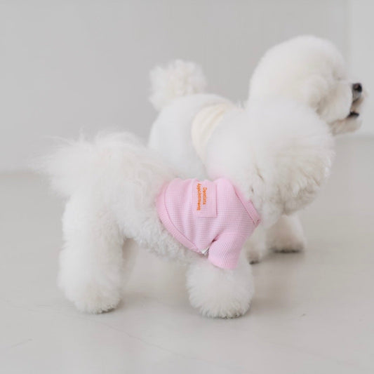 ※予約販売【DA】ワッフルクロップトップ(ピンク)