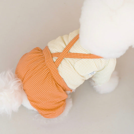 ※予約販売【DA】Pumpkin overall(フレッシュオレンジ)