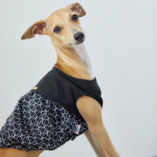 ※予約販売【MOI ET LE CHIEN】モダンバルーンワンピース（ブラック）