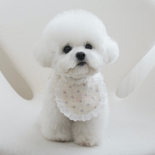 ※予約販売【near by us】my name dog bib（クリーム）