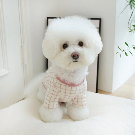 即納【cosy corner】Window Check T-shirt（ピンク）