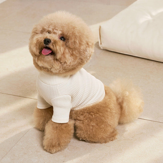 ※予約販売【small stuff】RIBBED TURTLENECK T-SHIRT（CREAM）