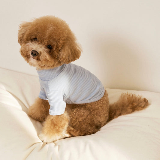 ※予約販売【small stuff】RIBBED TURTLENECK T-SHIRT（PALE BLUE）