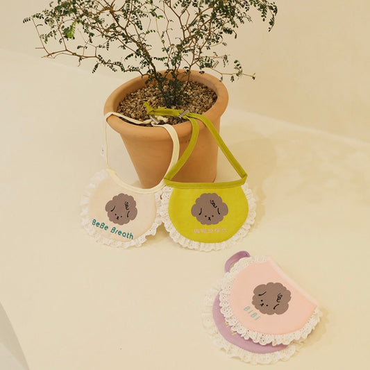 ※予約販売【BeBe Breath】お名前刺繍 bebe poodle bib