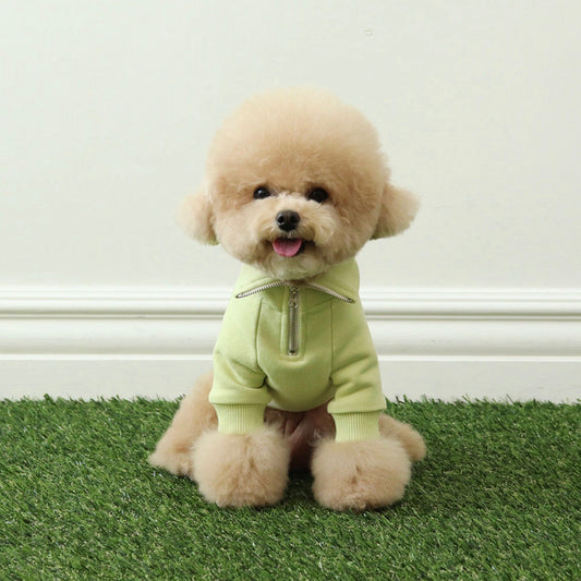 即納【Chiot】Logo Zip-up Sweat shirt（グリーンアップル）