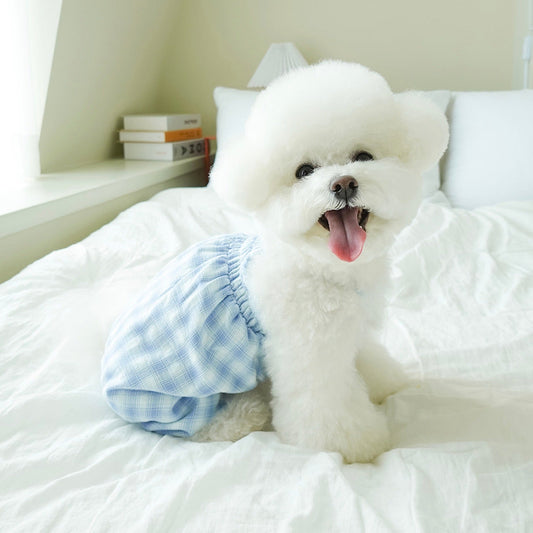 ※予約販売【noutti】twinkle check overalls (sky)