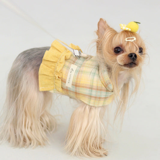 ※予約販売【GET BACK】チェックフリルハーネス(イエロー)