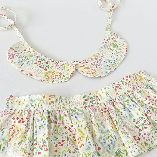 ※予約販売【MOI ET LE CHIEN】Flower cape & skirt set