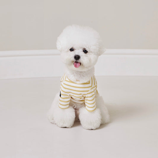 ※予約販売【small stuff】STRIPED T-SHIRT（MUSTARD）