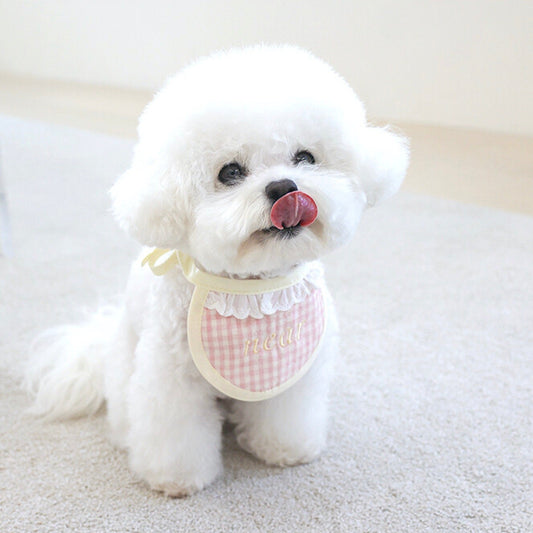 ※予約販売【near by us】my name dog bib（レモンピンク）