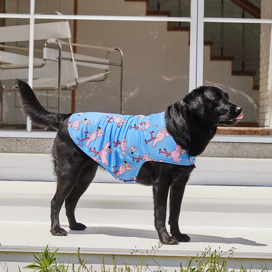 ※予約販売【andblank】waikiki flamingo bug guard cooling top（中大型犬）