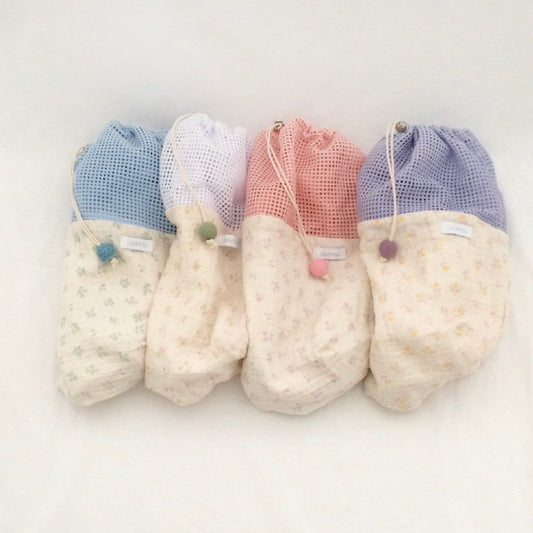※予約販売【seoru】スリングバッグ　オプション（powderメッシュ巾着袋）