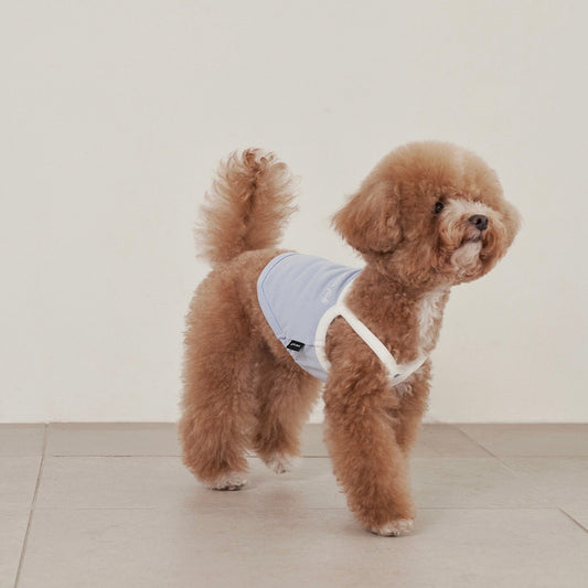 ※予約販売【small stuff】AIRY LOGO SLEEVELESS（PALE BLUE）