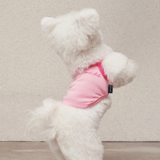 ※予約販売【small stuff】AIRY LOGO SLEEVELESS（PINK）
