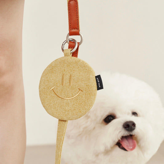 即納【small stuff】SMILEY POOP BAG CHARM（MUSTARD）