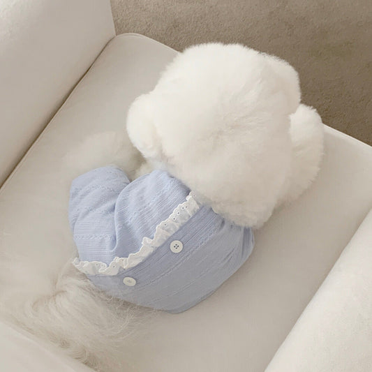 ※予約販売【near by us】bebe romper（sky blue）