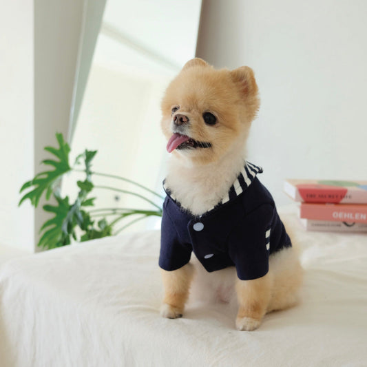 即納【cosy corner】Square Collar Cardigan（Navy）
