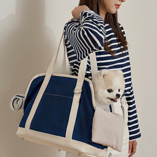 ※予約販売【small stuff】CANVAS CARRY BAG（NAVY BLUE）