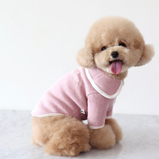 ※予約販売【Chiot】powder knit half zip-up（powder pink）