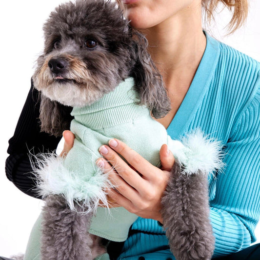 ※予約販売【max bone】Feather Knit Onesie（mint）
