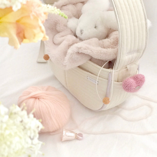 ※予約販売【seoru】vintage heart bag （custard）