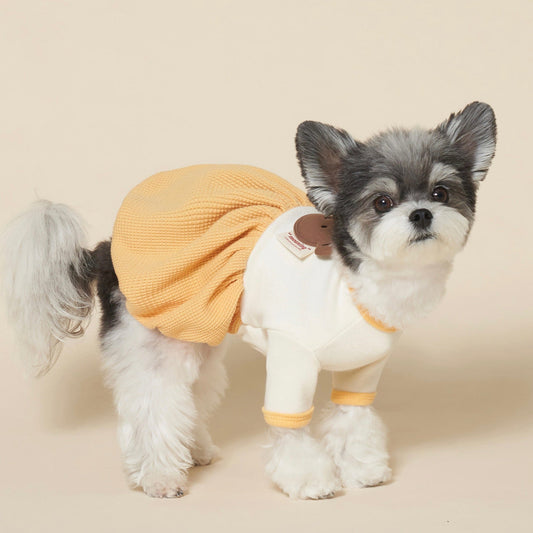 ※予約販売【meaningless】GOSOMI CROIFFLE PUMPKIN ONE PIECE（Yellow）