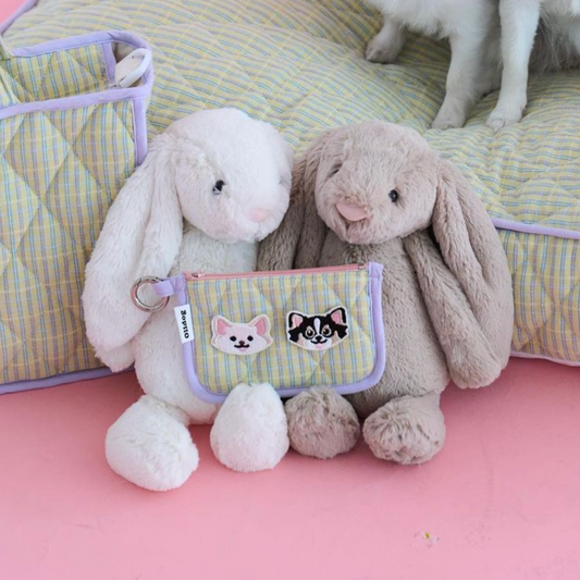 ※予約販売 【ol1dog】 うちの子チェックミニポーチ
