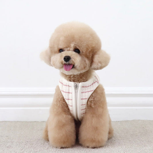 ※予約販売【Chiot】Bebe cream quilted zip-up（Pink）