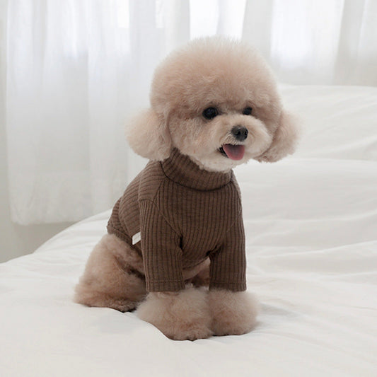 ※予約販売【near by us】basic turtleneck tops（Brown）