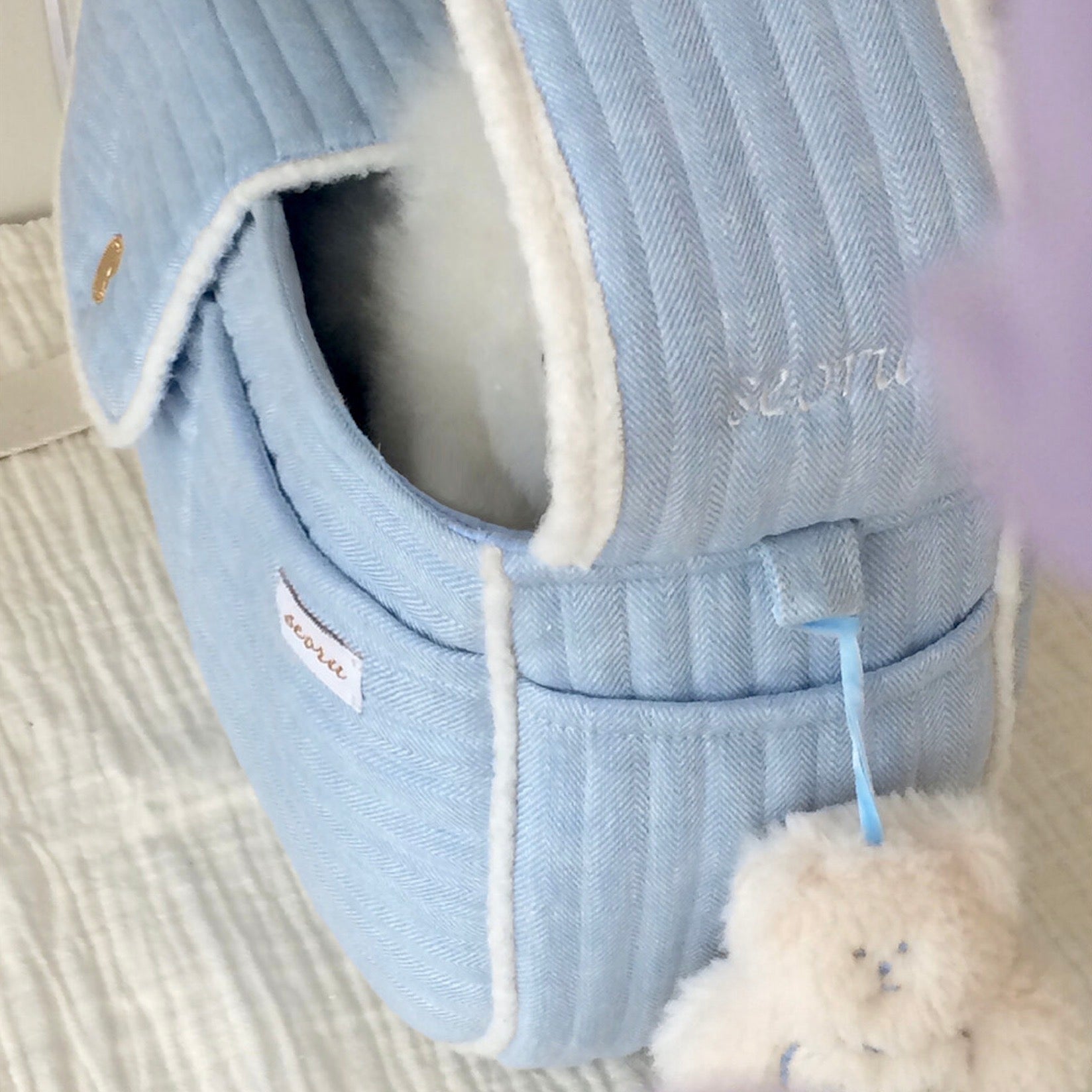 ※予約販売【seoru】classic herringbone pet bag（sky blue）