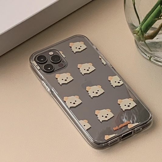 ※予約販売　1匹【fet.studio × URBAN DOG TOKYO】 Clear pattern Iphone case（1匹）