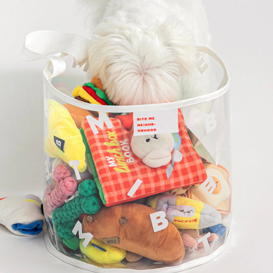 即納【BITE ME】Clear Toy Basket