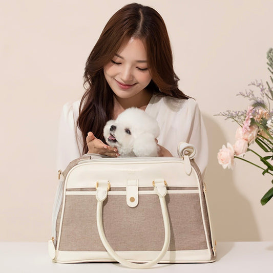 ※予約販売【KITCHMOOD】PREMIUM LINE dog camer bag（Brown）