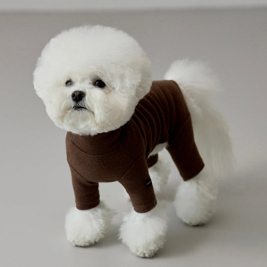 ※予約販売【small stuff】HEAT ROLL NECK ALL IN ONE（BROWN）