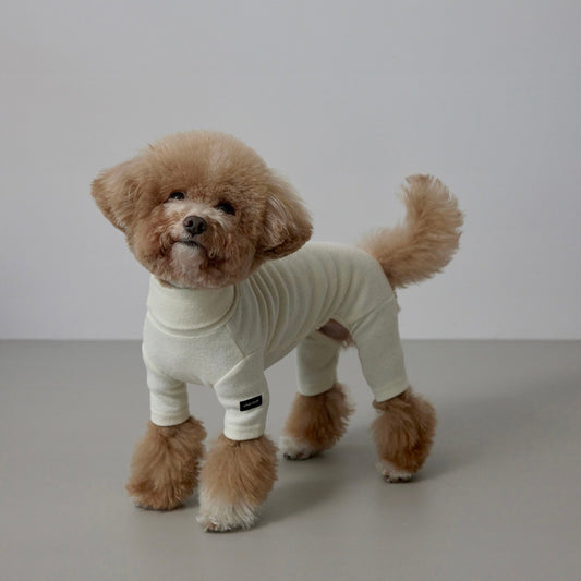 ※予約販売【small stuff】HEAT ROLL NECK ALL IN ONE（CREAM）