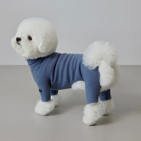 ※予約販売【small stuff】HEAT ROLL NECK ALL IN ONE（SMOKY BLUE）