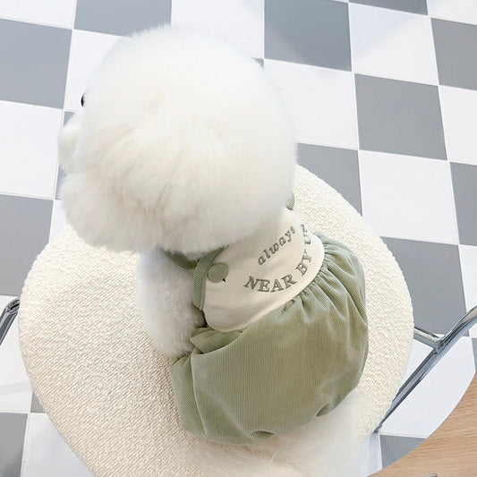 ※予約販売【near by us】corduroy romper（Greentea）