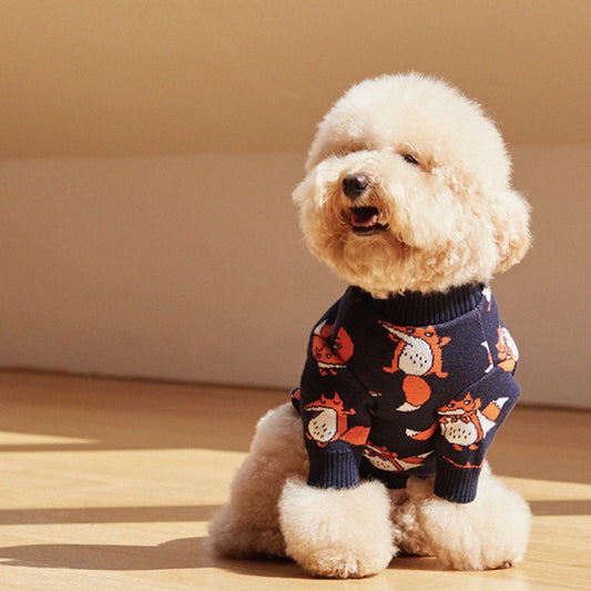 ※予約販売【andblank】Captain Fox Knit（Navy）