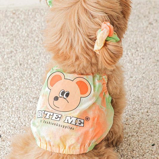 ※予約販売【BITE ME】sherbet bear Balloon Top（Orange）