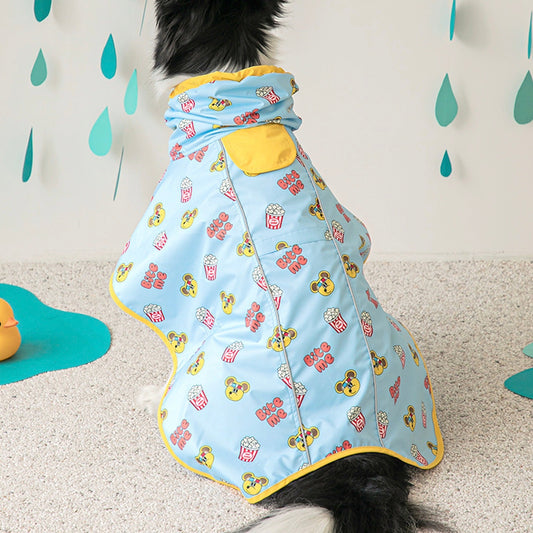 ※予約販売【BITE ME】easy-peasy poncho raincoat（movie bear）大型犬用