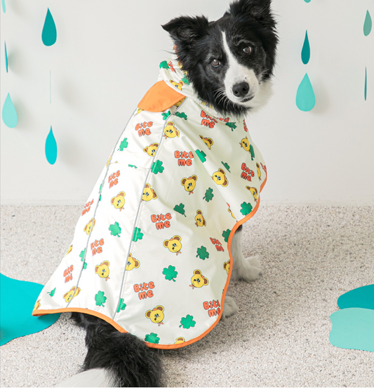 ※予約販売【BITE ME】easy-peasy poncho raincoat（scout bear）大型犬用