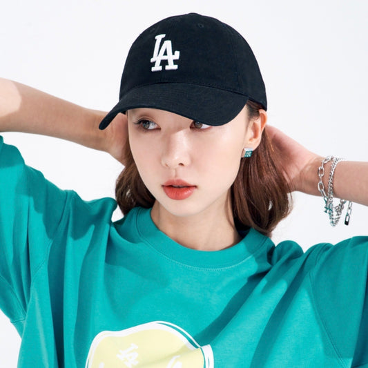 ※予約販売【MLB KOREA】N-COVER FIT slider cap LA（Black）人間用