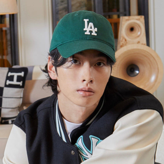 ※予約販売【MLB KOREA】N-COVER FIT slider cap LA（Green）人間用