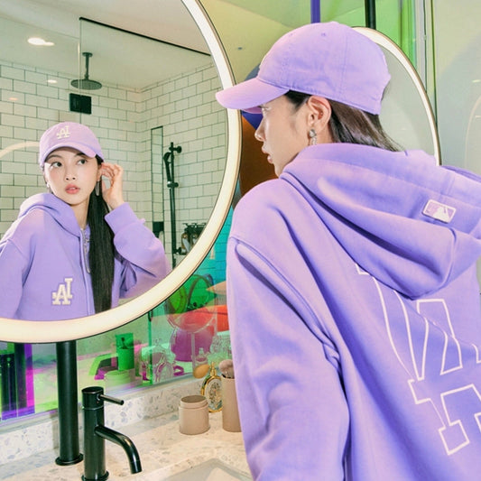 ※予約販売【MLB KOREA】N-COVER FIT slider cap LA（Violet）人間用