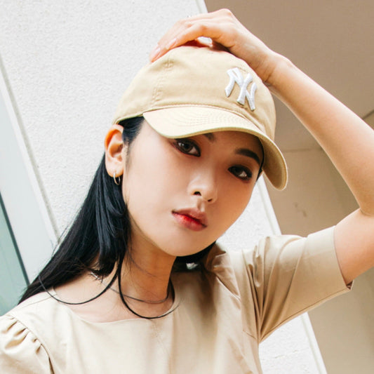 ※予約販売【MLB KOREA】N-COVER FIT slider cap NY（Beige）人間用